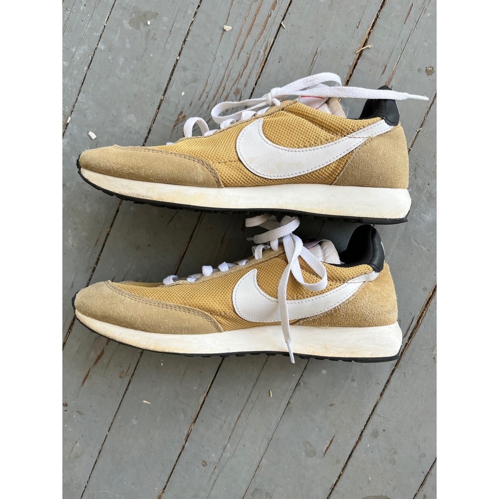Nike Waffle Trainer 2 Yellow Gold Suede Mesh Sneakers 487754-201 Womens 8